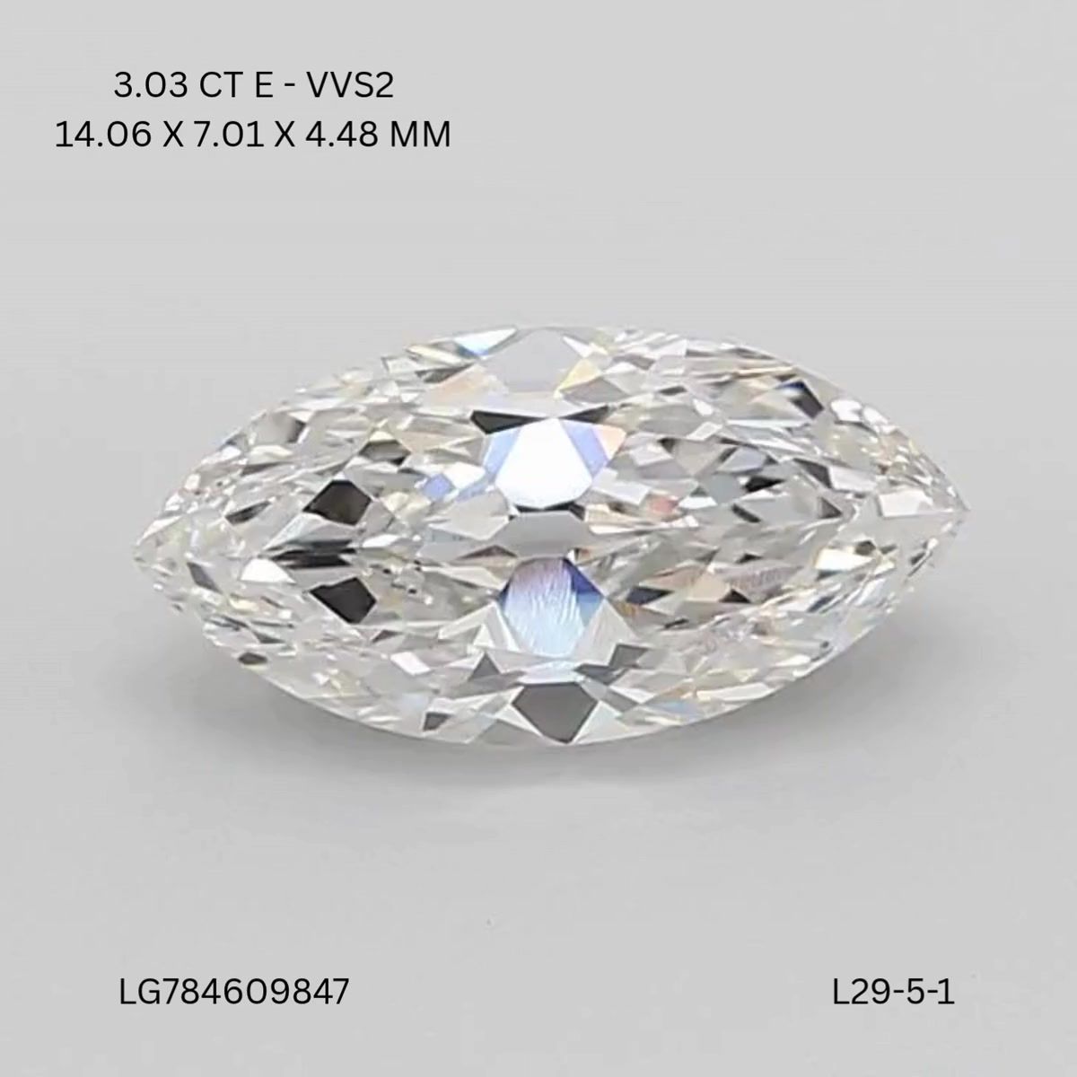 3.03 ct. marquise Lab Grown Diamond front image