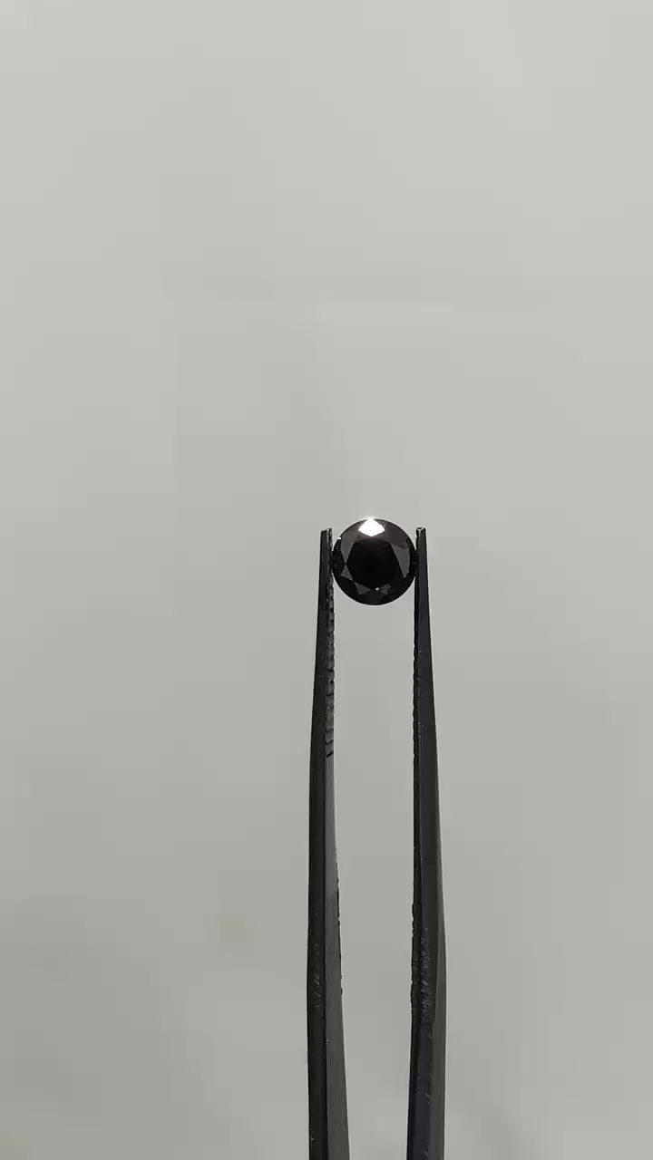 0.75 Carat Round Diamond Fancy Black VVS2