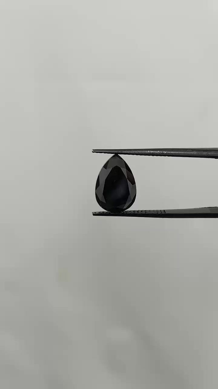 3.81 Carat Pear Diamond Fancy Black VVS2