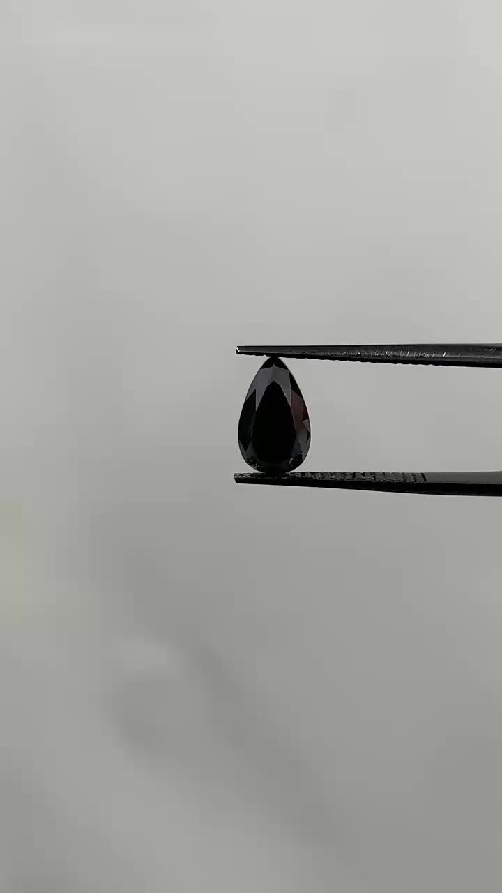 1.6 Carat Pear Diamond Fancy Black VVS2