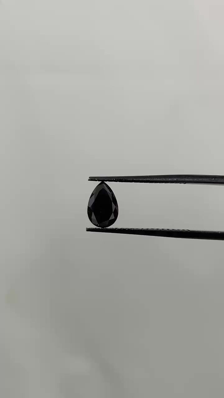 0.75 Carat Pear Diamond Fancy Black VVS2