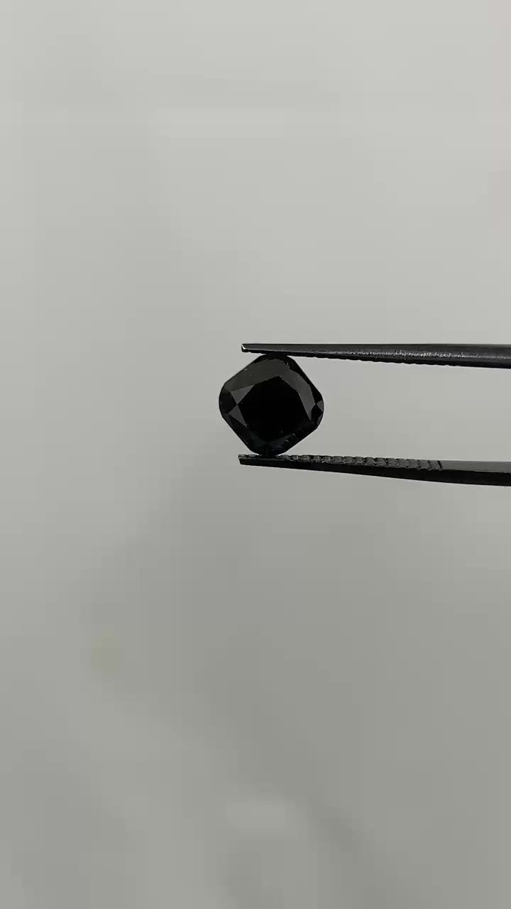 1.54 Carat Cushion brilliant Diamond Fancy Black VVS2