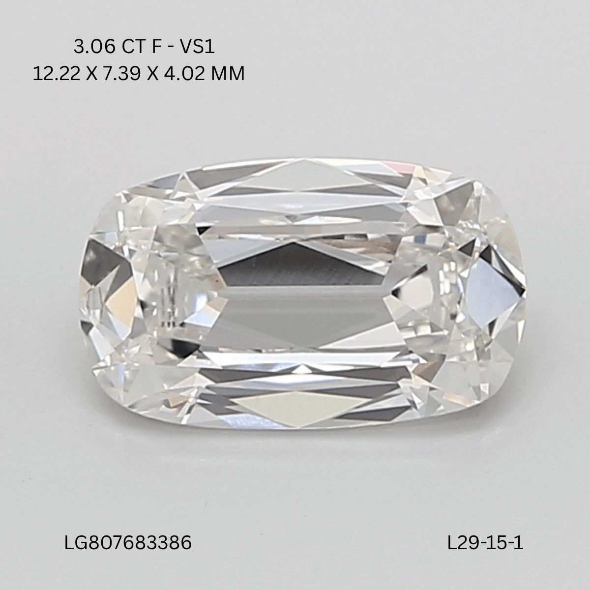 3.06 ct Cushion Brilliant diamond