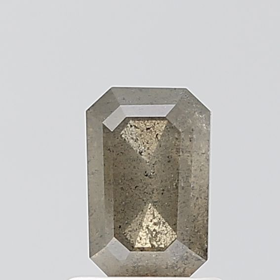 0.93 Carat Emerald Diamond Salt and Pepper VVS2