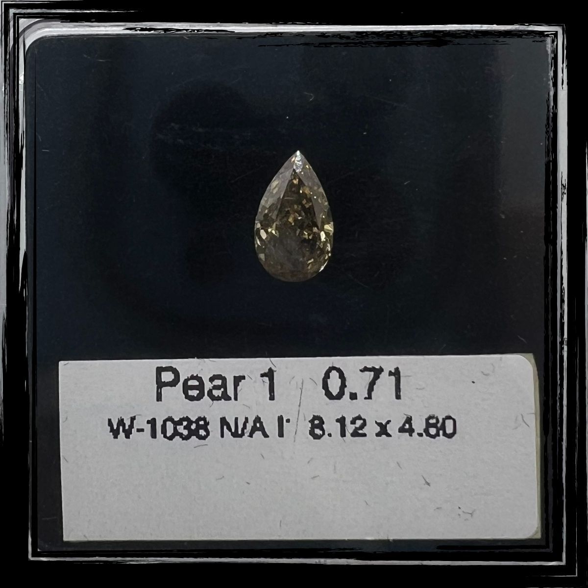 0.71 Carat Pear Diamond Brown I1