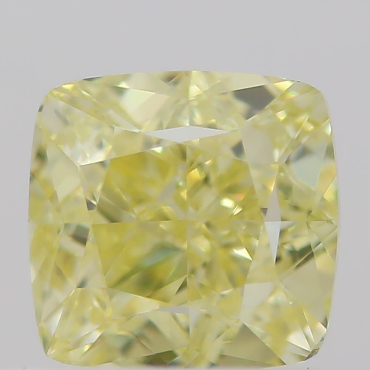 0.5 Carat Cushion brilliant Diamond Fancy  Yellow VVS2