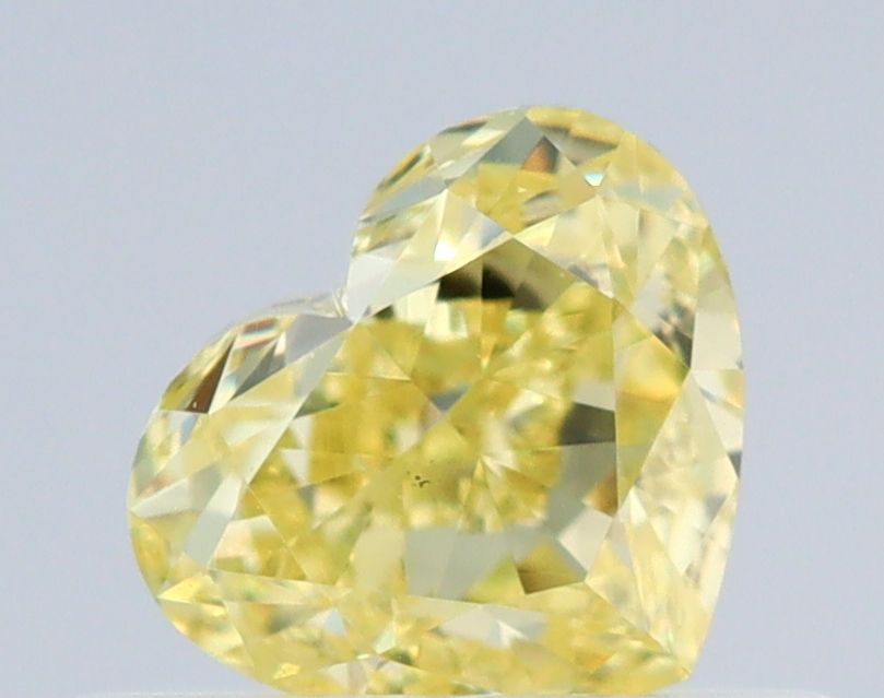 0.5 Carat Heart Diamond Fancy Yellow VS2
