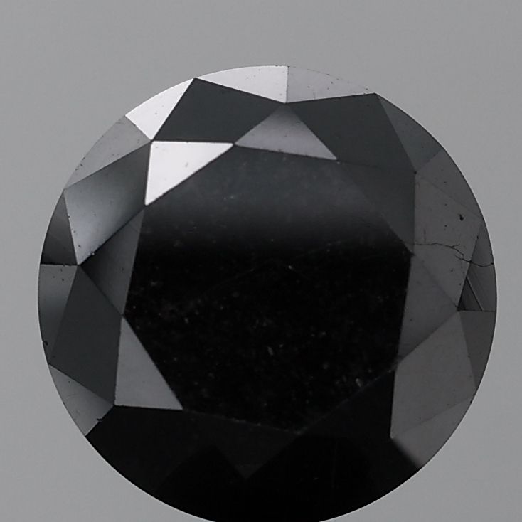 1.23 Carat Round Diamond Fancy Black VS1