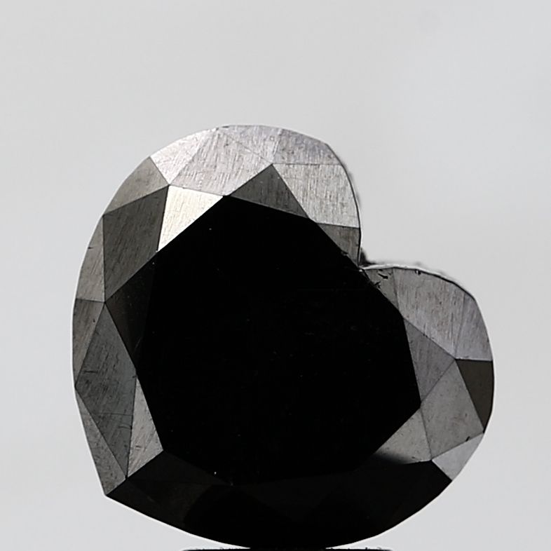 7.16 Carat Heart Diamond Black VVS2