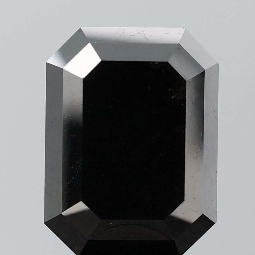 0.81 Carat Emerald Diamond Fancy Black VVS2
