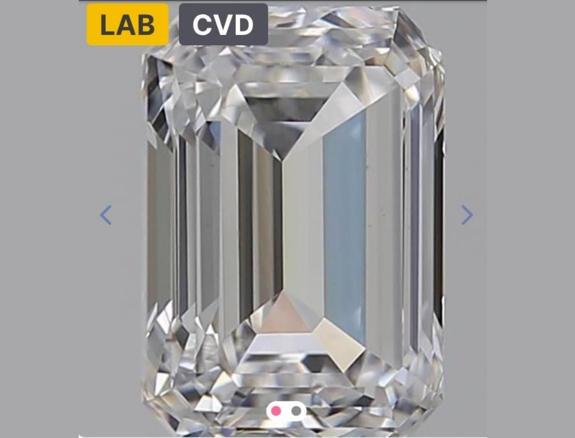 3.74 ct. emerald Lab Grown Diamond front image
