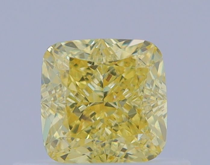 0.5 Carat Cushion brilliant Diamond Fancy Intense Yellow VS2