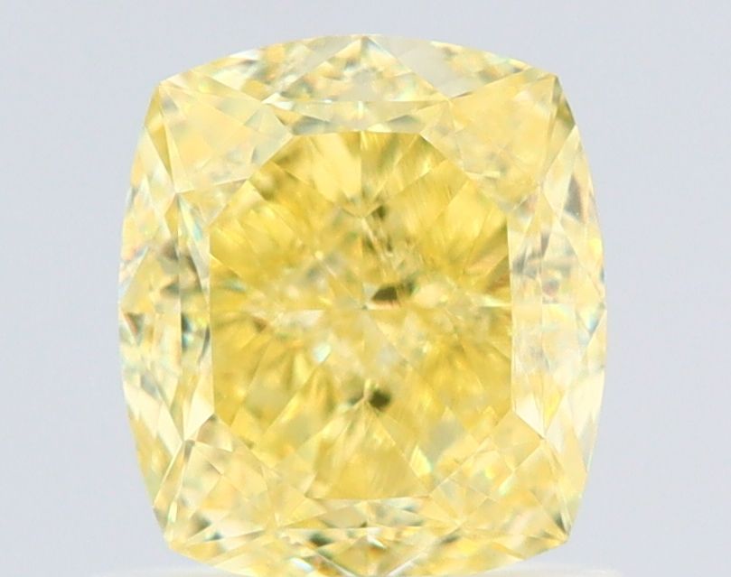 1.13 Carat Cushion brilliant Diamond Fancy Intense Yellow VS1