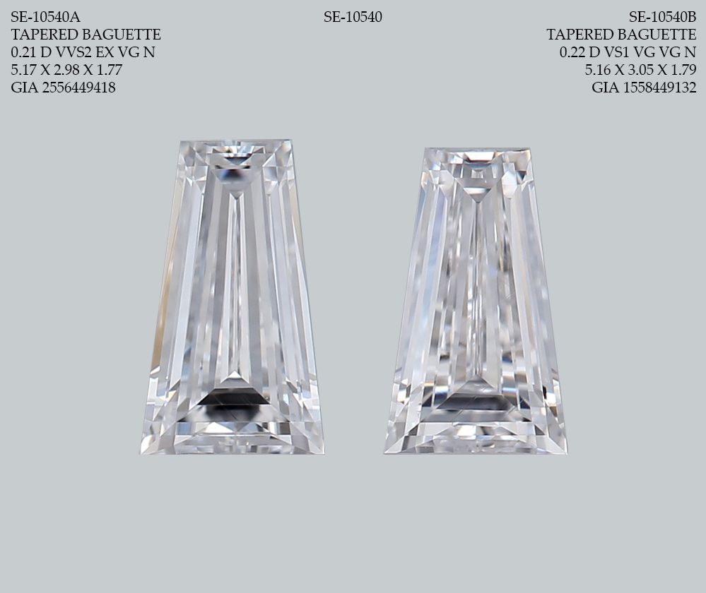 0.21 ct Tapered baguette Diamond
