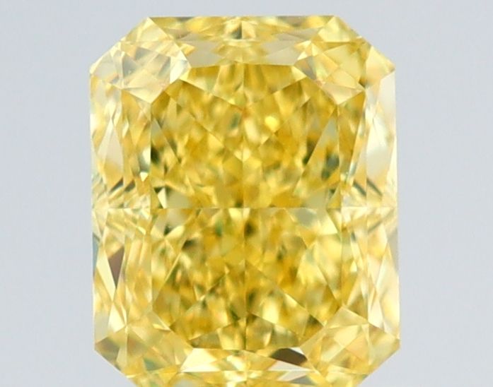 0.68 Carat Radiant Diamond Fancy Intense Yellow VS1