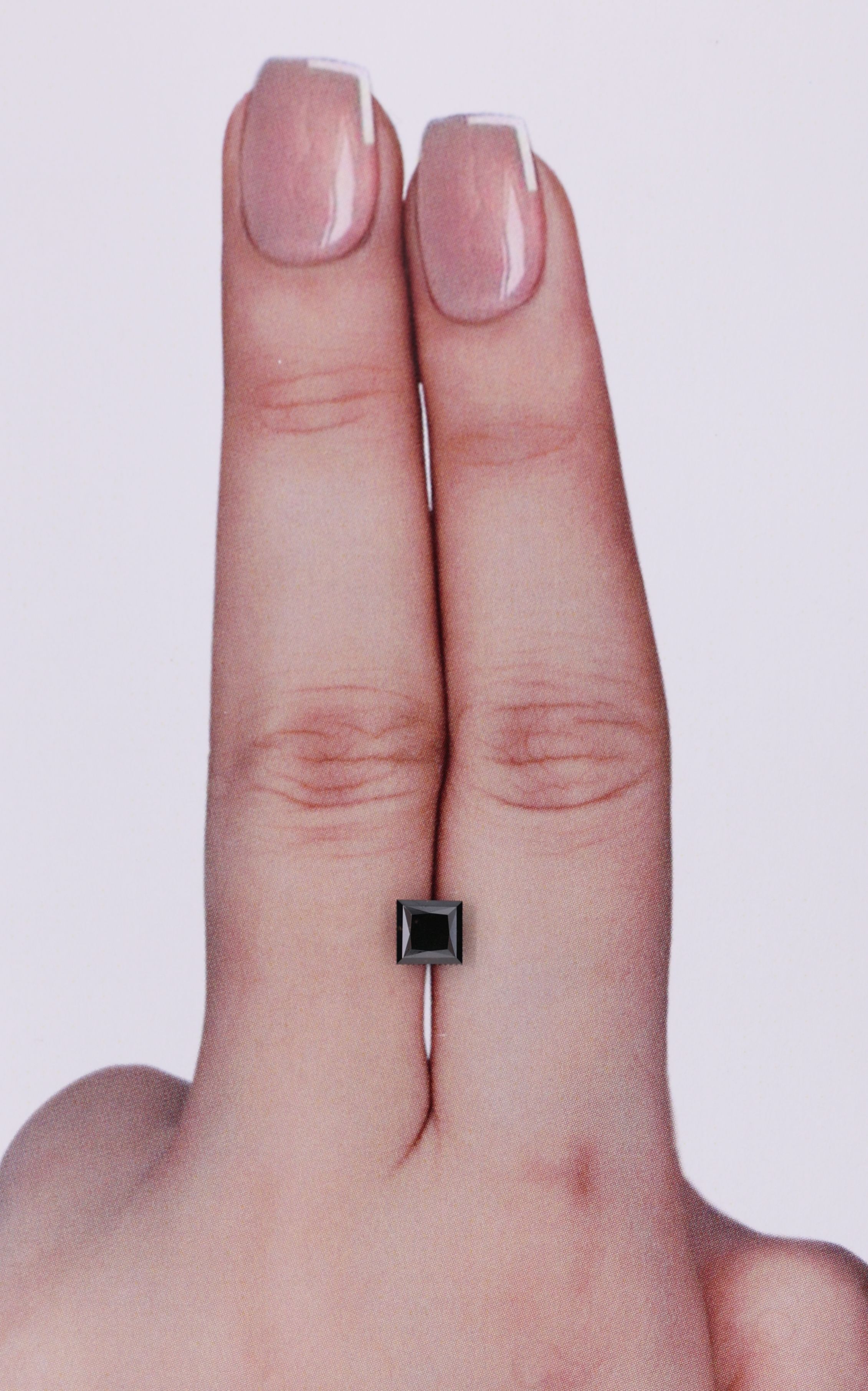 0.63 Carat Princess Diamond Fancy Black VVS2