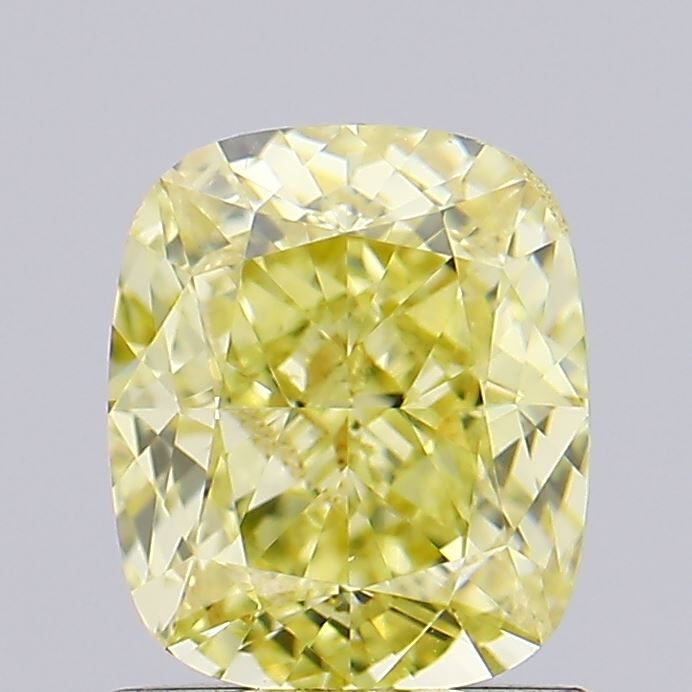 1 Carat Cushion modified Diamond Fancy Yellow VS2