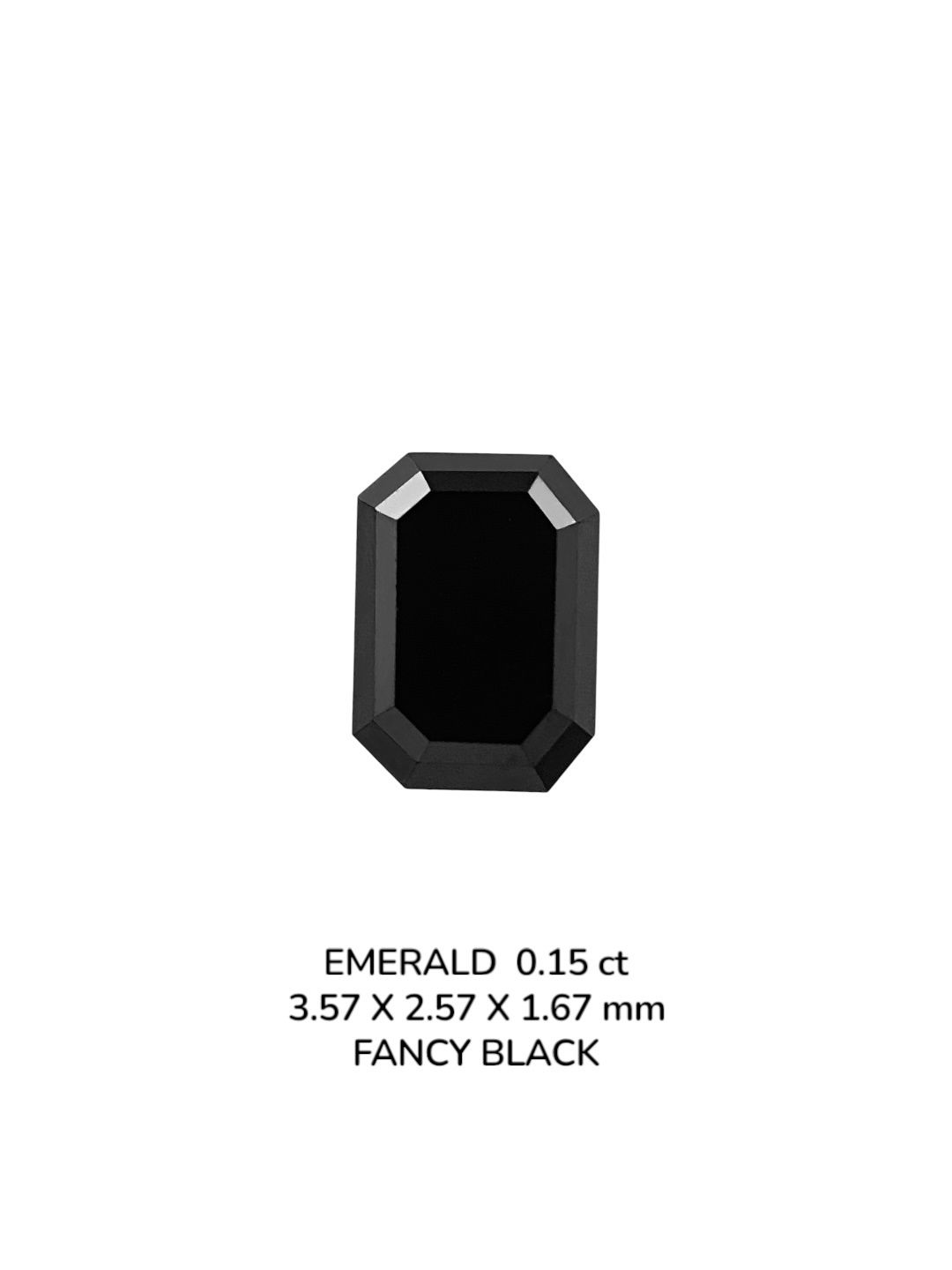 0.15ct Emerald BLACK VVS2