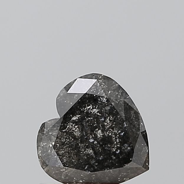 0.63 Carat Heart Diamond Salt and Pepper VVS2