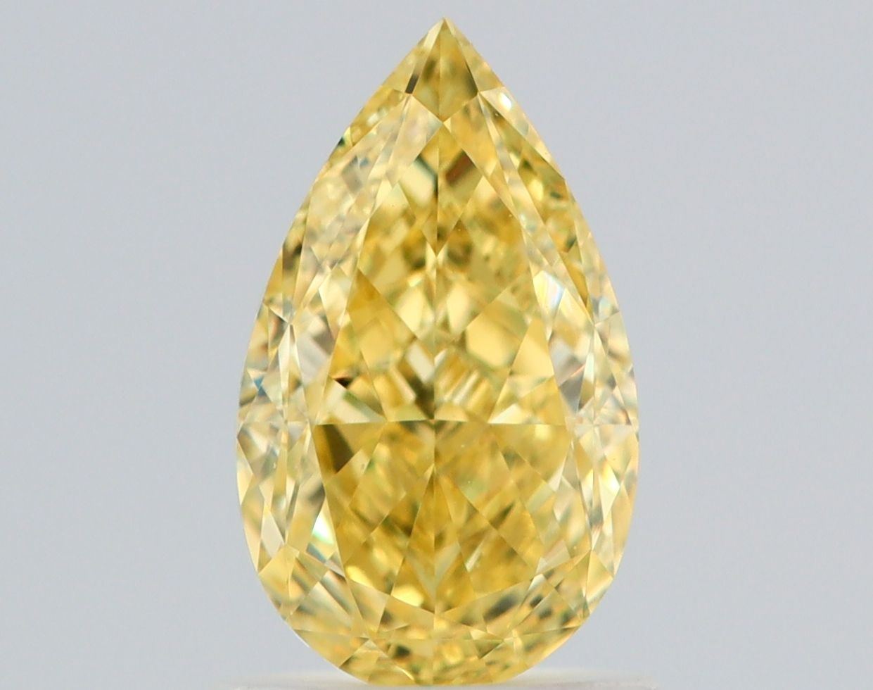 1.19 Carat Pear Diamond Fancy Intense Yellow VS1