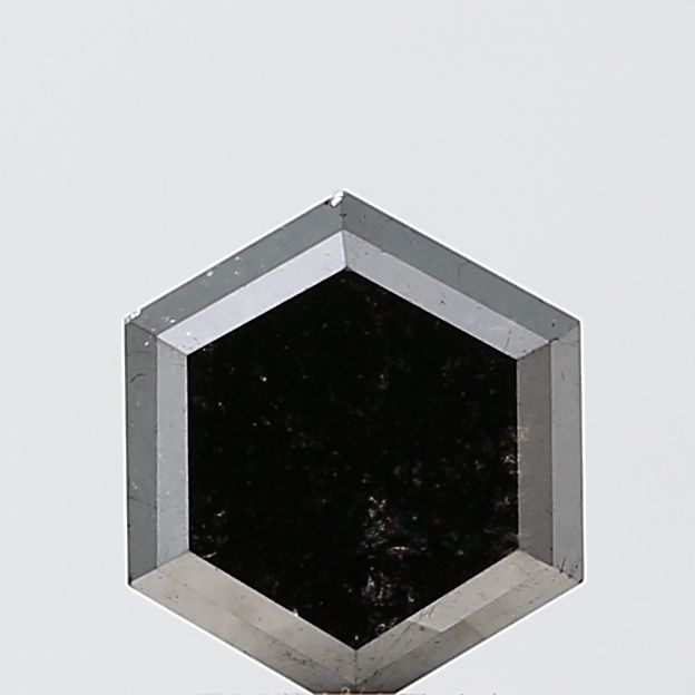 1.22 Carat Hexagonal Diamond Fancy Black VS1