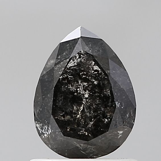 1.15 Carat Pear Diamond Salt and Pepper VS1