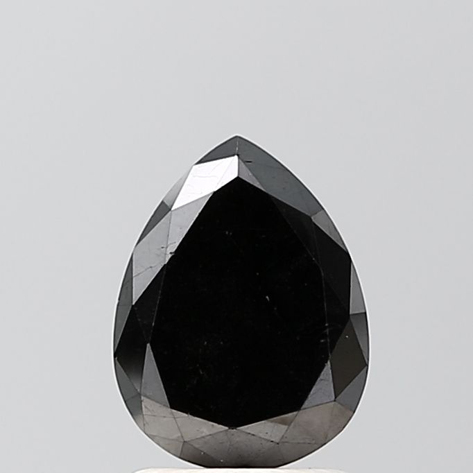 1.72 Carat Pear Diamond Black VVS2