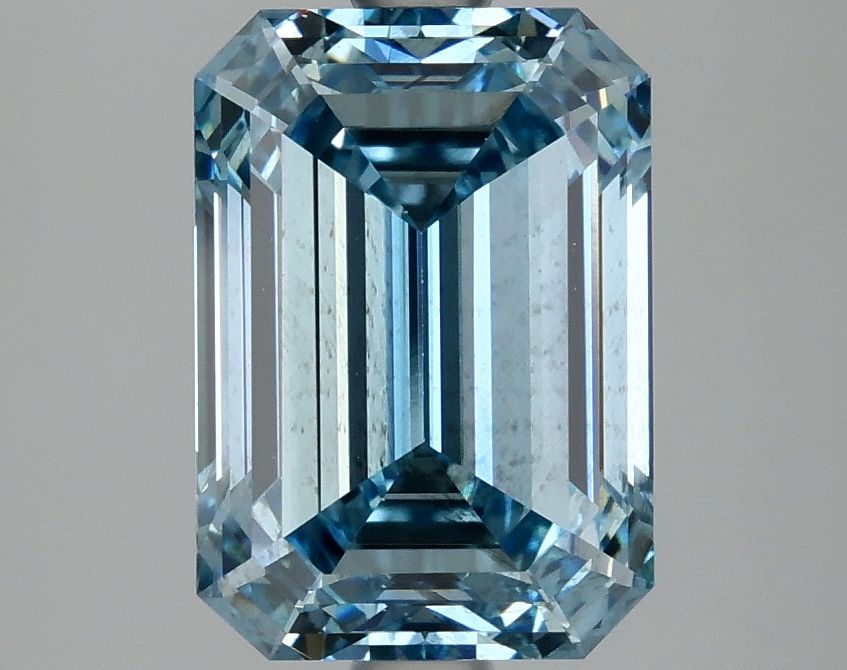 3.09 carat fancy vivid blue VS2 EX Cut IGI emerald diamond