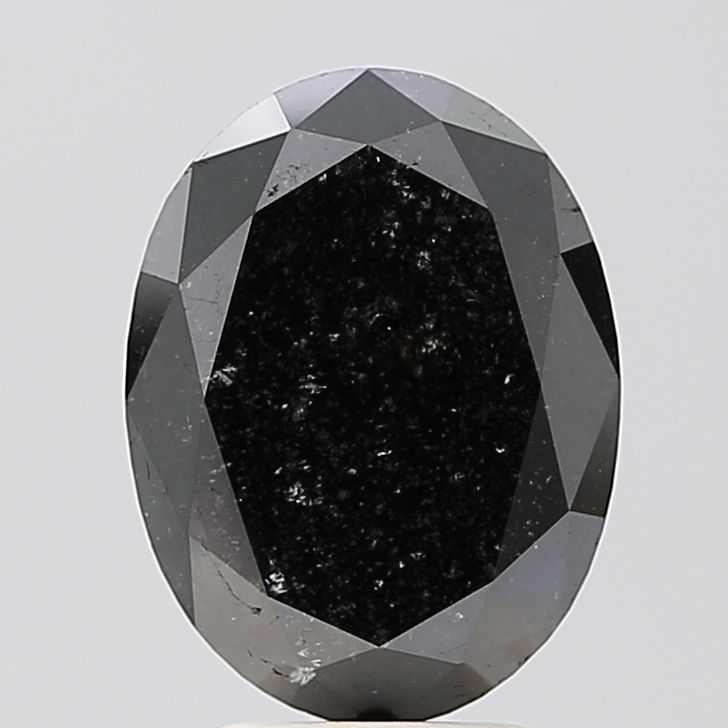 3.06 Carat Oval Diamond Fancy Black VS2