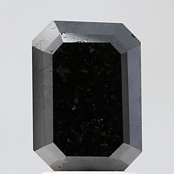 2.29 Carat Emerald Diamond Fancy Black VS2
