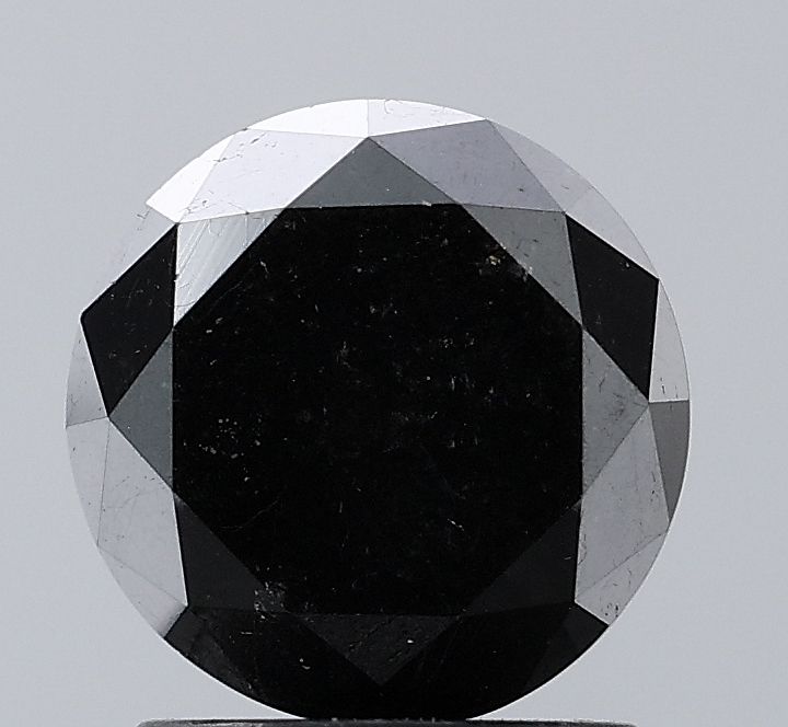 1.86 Carat Round Diamond Black VVS2