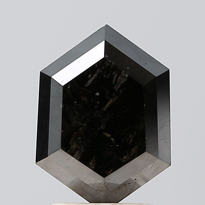 2.45 Carat Hexagonal Diamond Black VS1