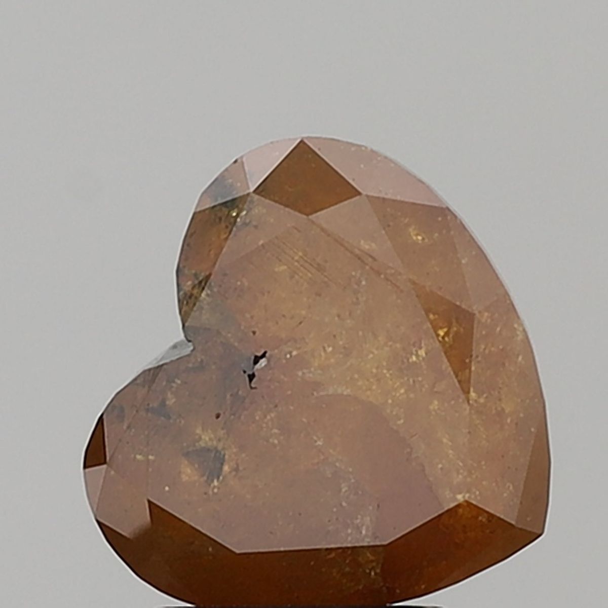 3.78 Carat Heart Diamond Salt and Pepper VS2