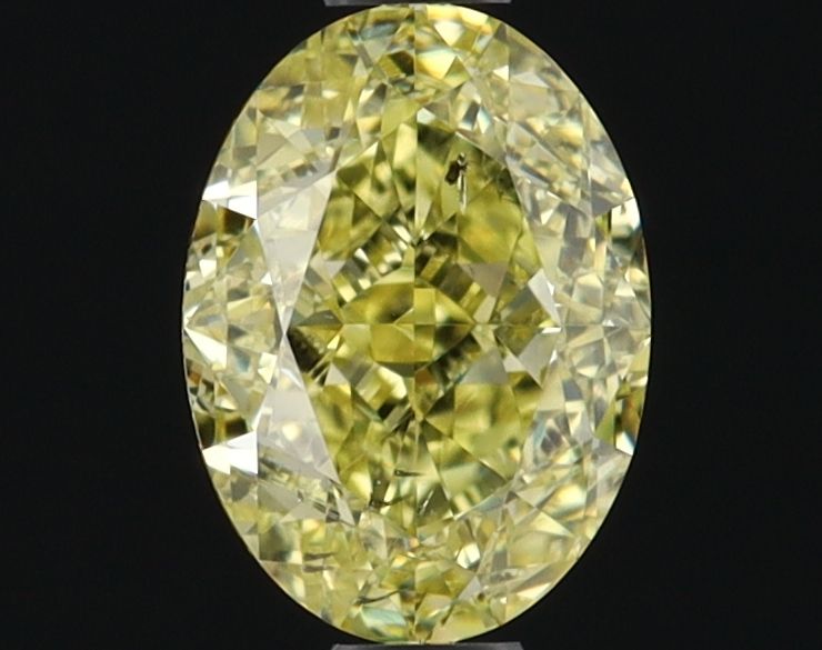 1.01 Carat Oval Diamond Fancy Intense Yellow SI2