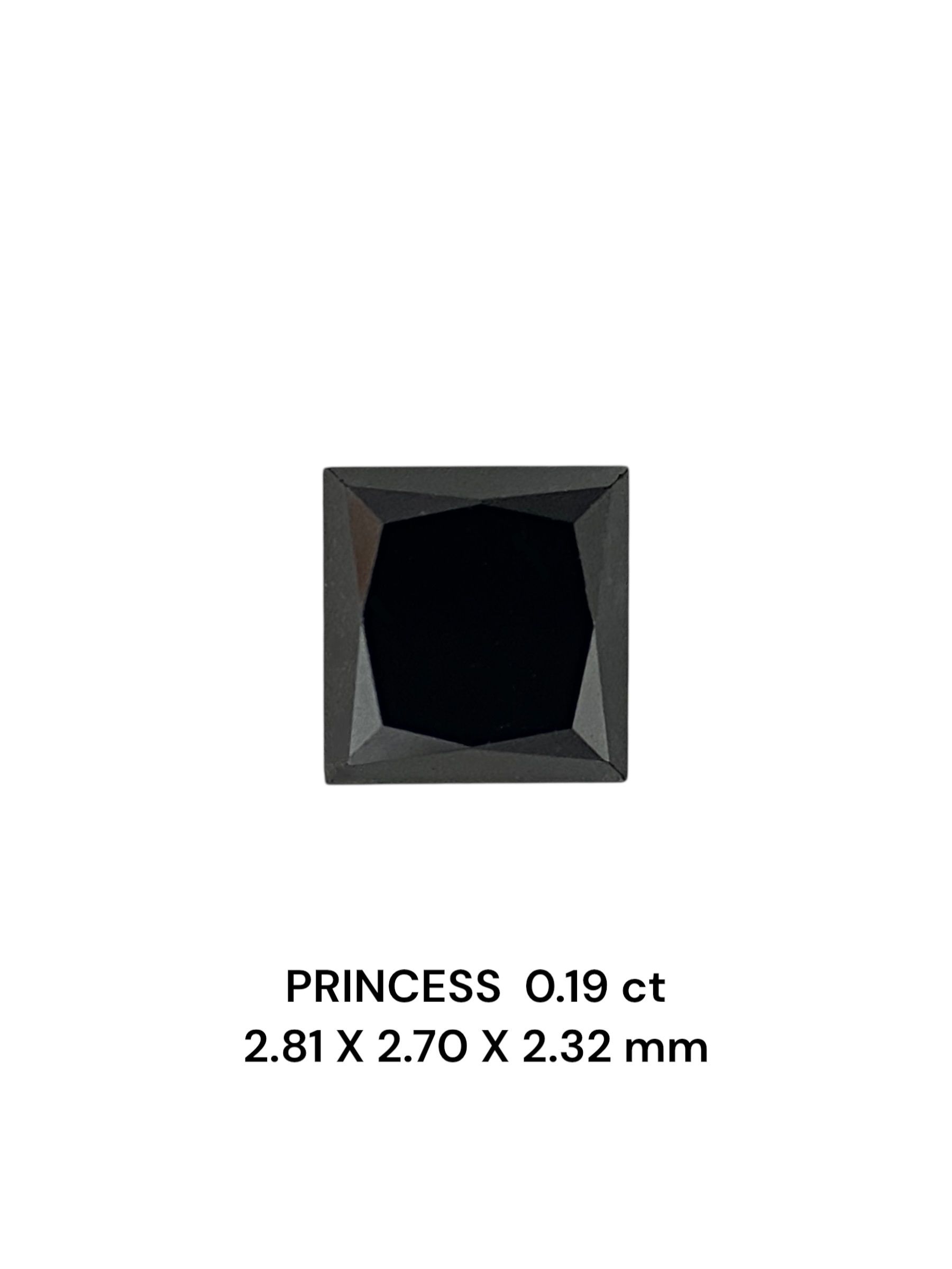 0.19 Carat Princess Diamond Fancy Black VVS2