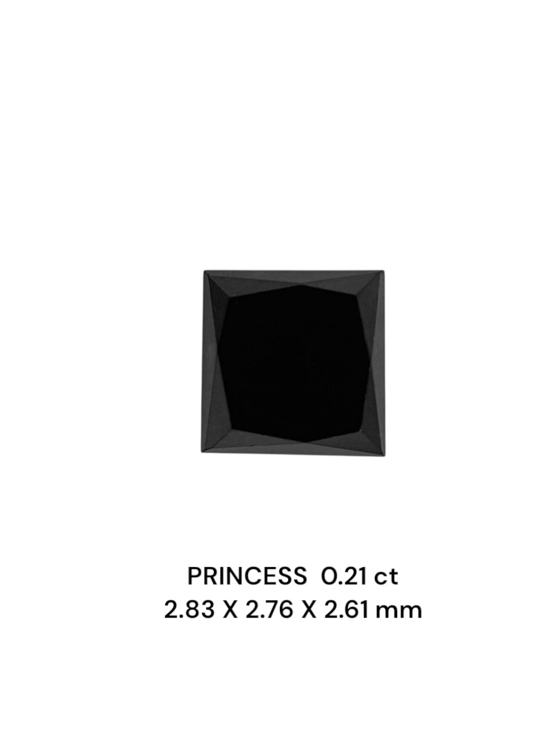 0.21 Carat Princess Diamond Fancy Black VVS2