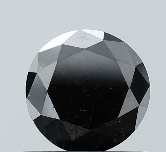 0.91 Carat Round Diamond Black VVS2