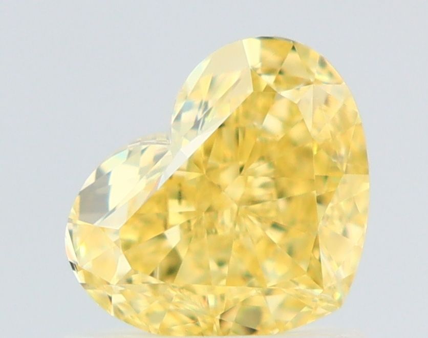 1.01 Carat Heart Diamond Fancy Intense Yellow VS1