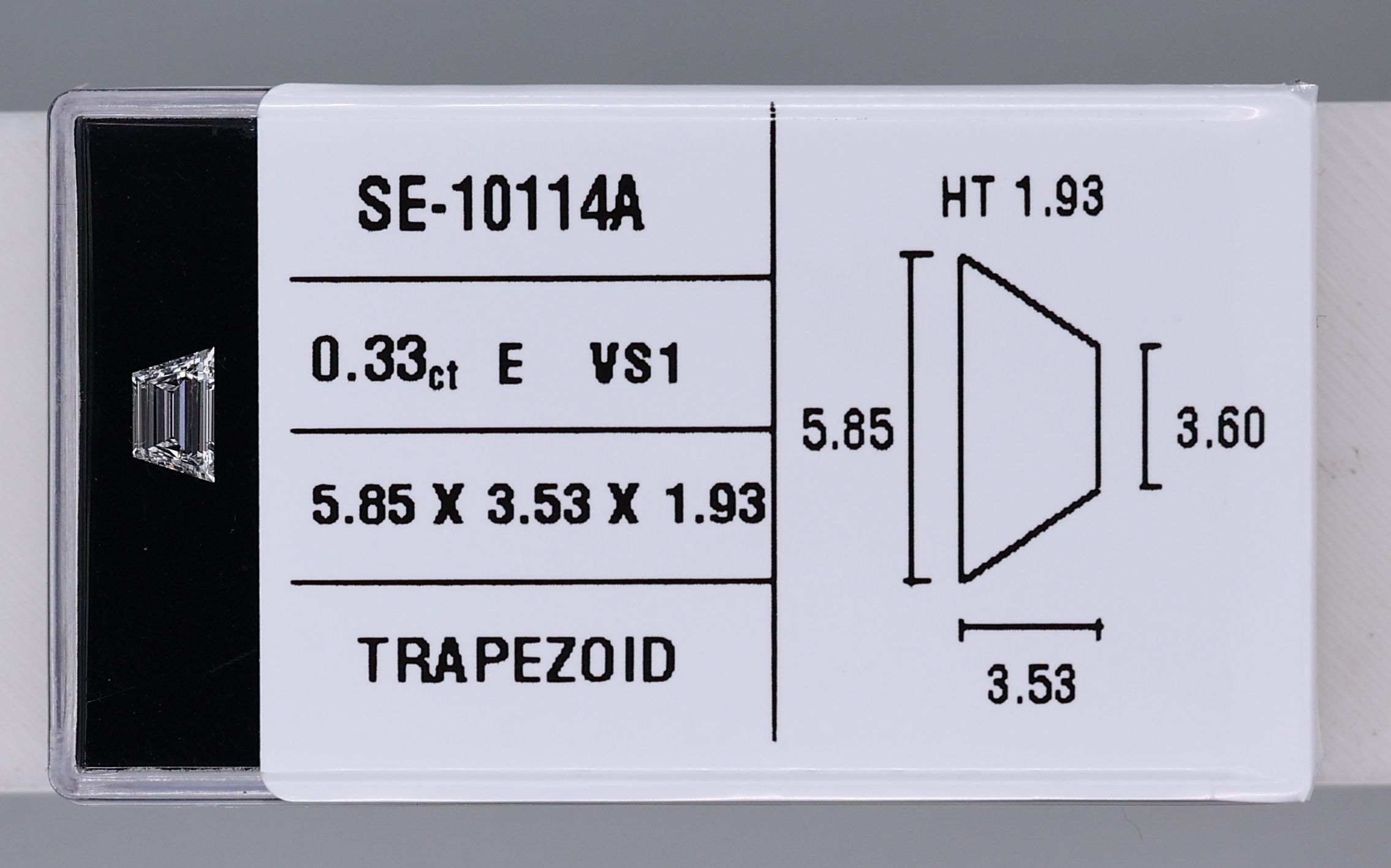 0.33ct Trapezoid E VS1