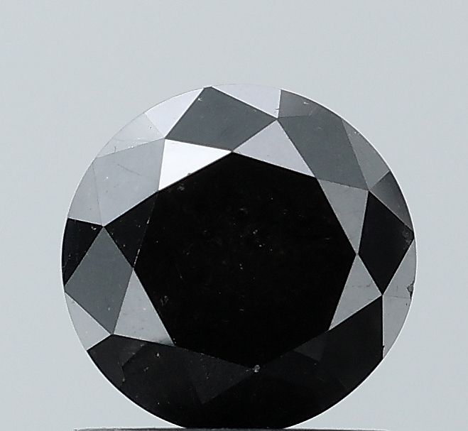 1.33 Carat Round Diamond Black VVS2