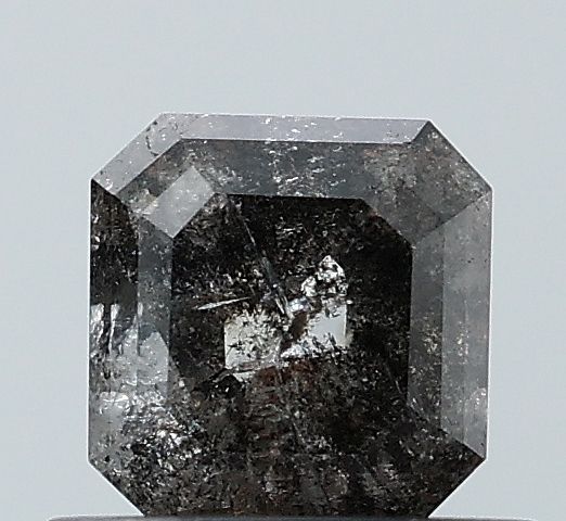 0.61 Carat Emerald Diamond Salt and Pepper VS2