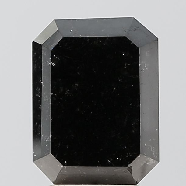 3.12 Carat Emerald Diamond Black VS2