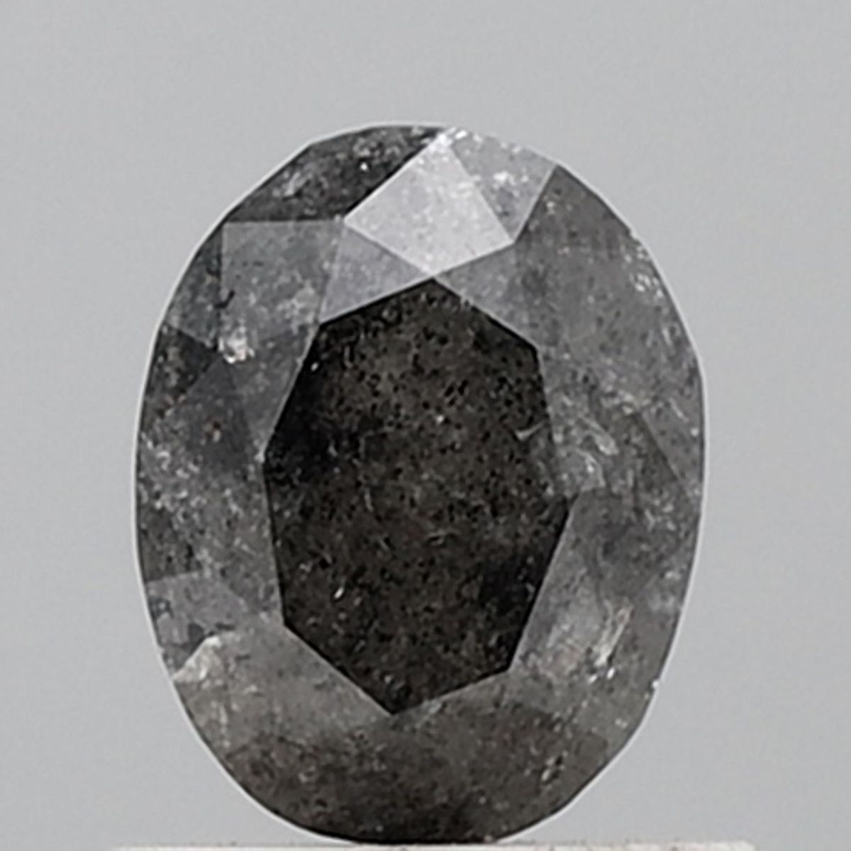 1.08 Carat Oval Diamond Salt and Pepper VVS2
