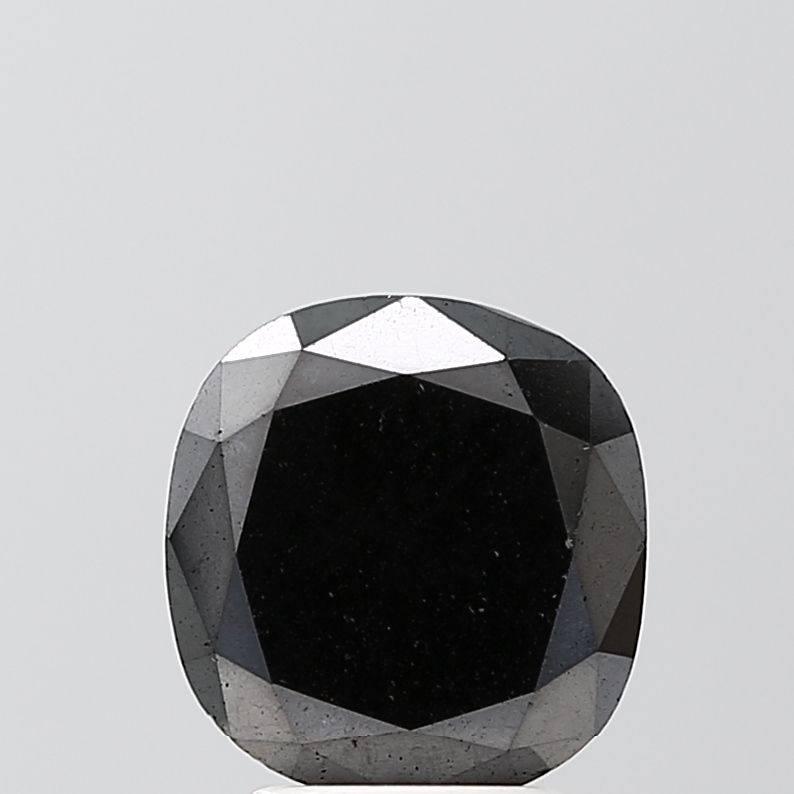 2.87 Carat Cushion brilliant Diamond Black VVS2