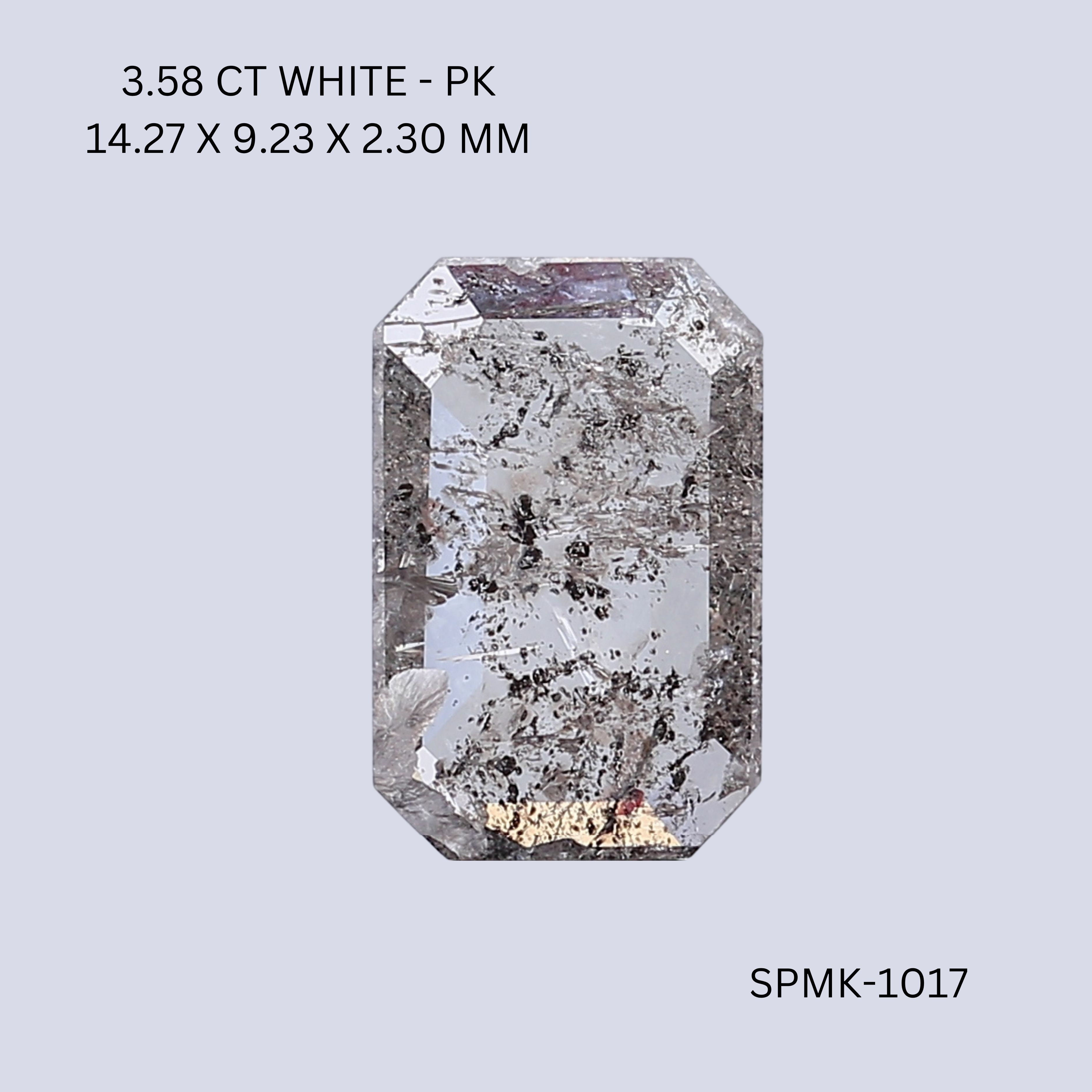 3.58ct Emerald WHITE I1