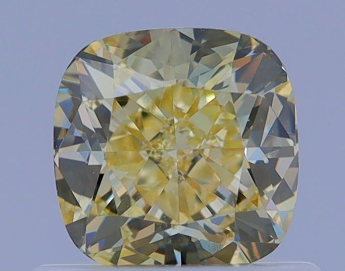 0.74 Carat Cushion brilliant Diamond Fancy Yellow SI1