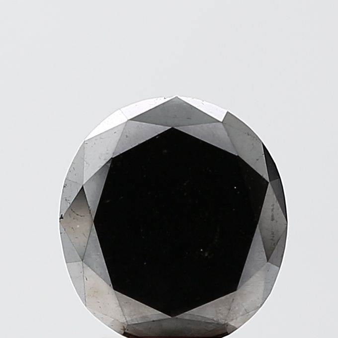 2.76 Carat Oval Diamond Fancy Black VVS2