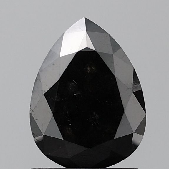 1.54 Carat Pear Diamond Fancy Black VS1