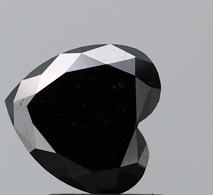 1.55 Carat Heart Diamond Black VVS2