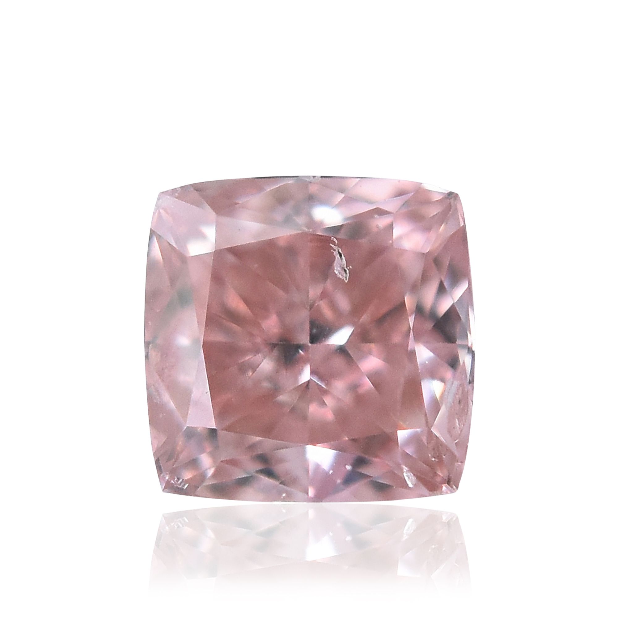 0.18 Carat Cushion brilliant Diamond Fancy Orangey Pink SI2